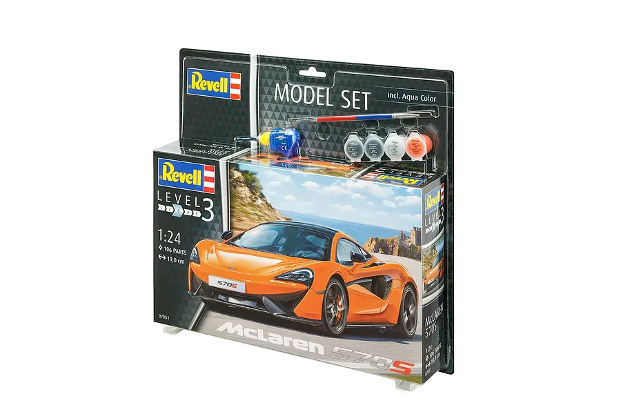 Revell 1/24 McLaren 570S Scaled Plastic Model Starter Kit image 150450