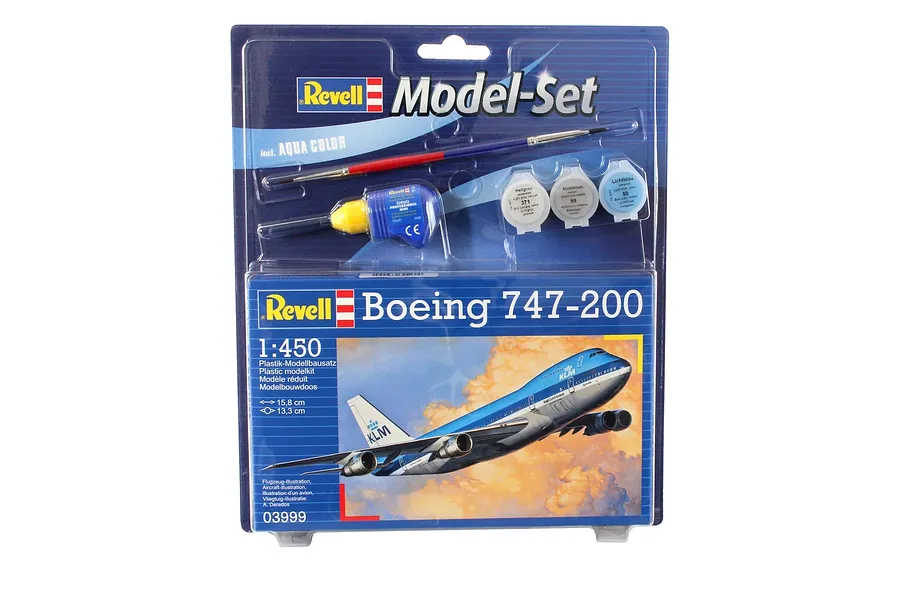 Revell 1/450 Boeing 747-200 Jumbo Jet Scaled Plastic Model Starter Kit image 4
