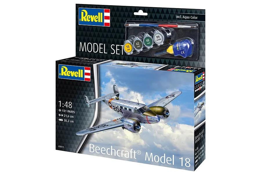 Revell 1/48 Beechcraft Model 18 - Twin Beech Scaled Plastic Model Starter Kit image 12