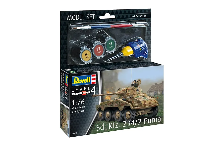 Revell 1/76 Sd.Kfz. 234-2 Cougar Scaled Plastic Model Starter Kit image 8