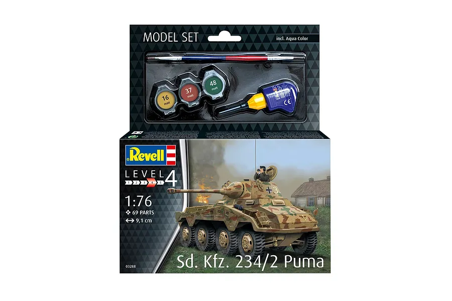 Revell 1/76 Sd.Kfz. 234-2 Cougar Scaled Plastic Model Starter Kit image 9