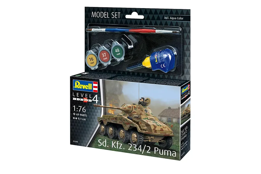 Revell 1/76 Sd.Kfz. 234-2 Cougar Scaled Plastic Model Starter Kit image 10