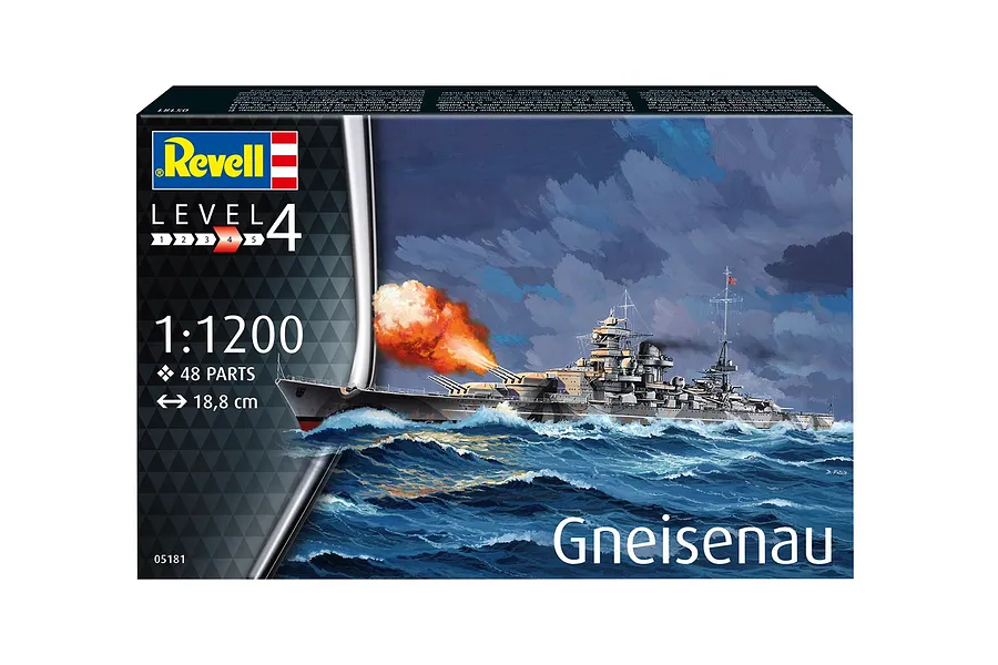 Revell 1/1200 Gneisenau Battleship Scaled Plastic Model Starter Kit image 10