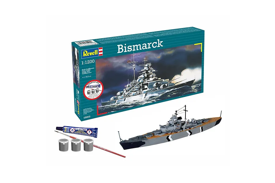 Revell 1/1200 Bismarck Battleship Scaled Plastic Model Starter Kit image 1