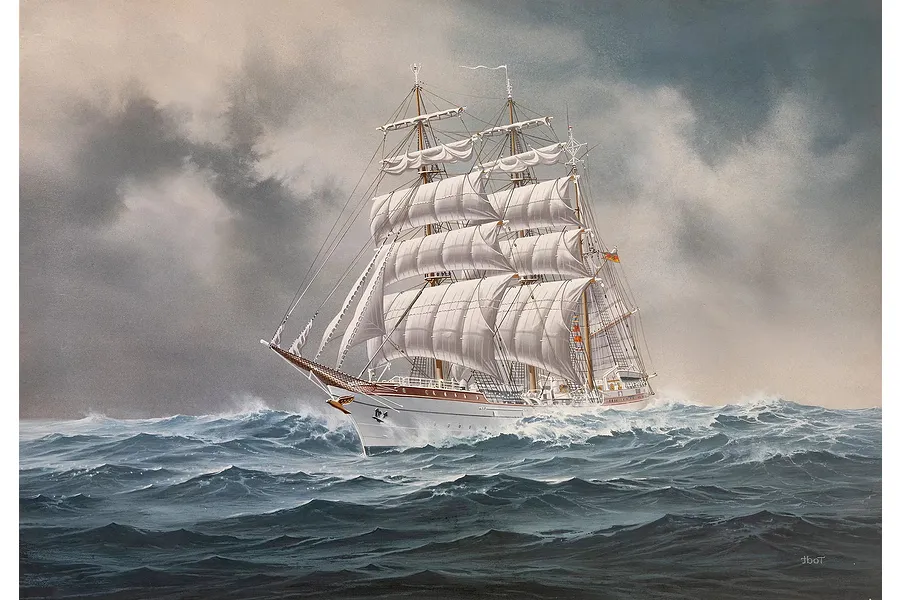Revell 1/350 Gorch Fock Scaled Plastic Model Starter Kit image 2