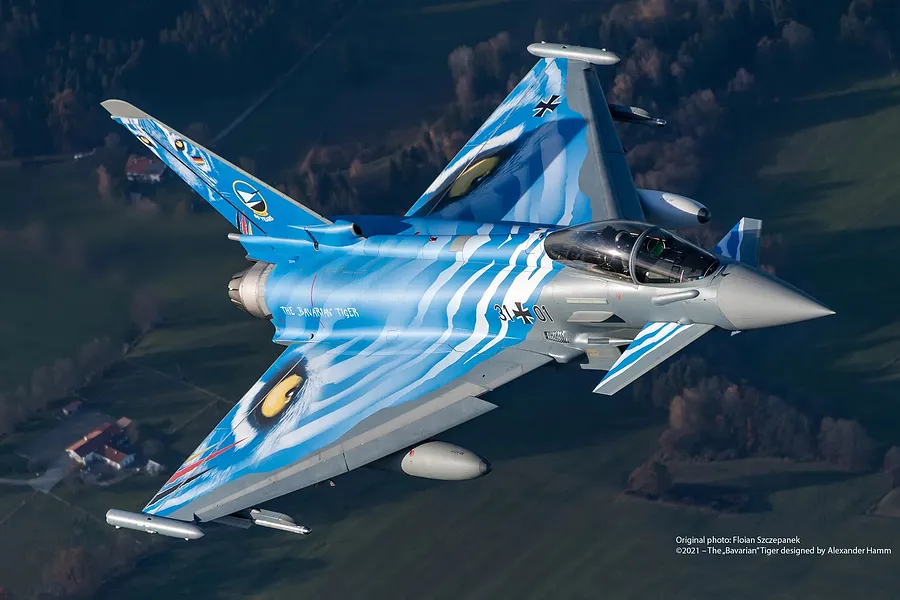 Revell 1/72 Eurofighter Typhoon &amp;quot;Bavarian Tiger 2021&amp;quot; Scaled Plastic Model Starter Kit image 2