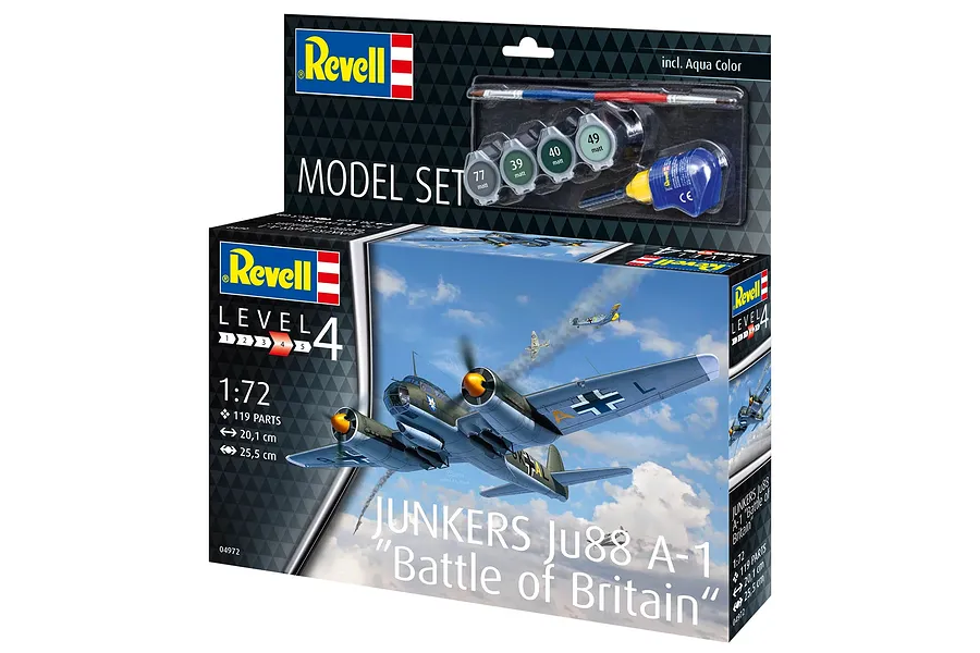 Revell 1/72 Junkers Ju88 A-1 &amp;quot;Battle of Britain&amp;quot; Scaled Plastic Model Starter Kit image 12