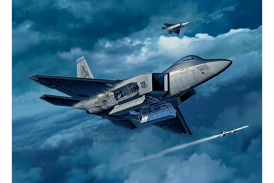 Revell 1/72 Lockheed Martin F-22A Raptor Scaled Plastic Model Starter Kit image 2