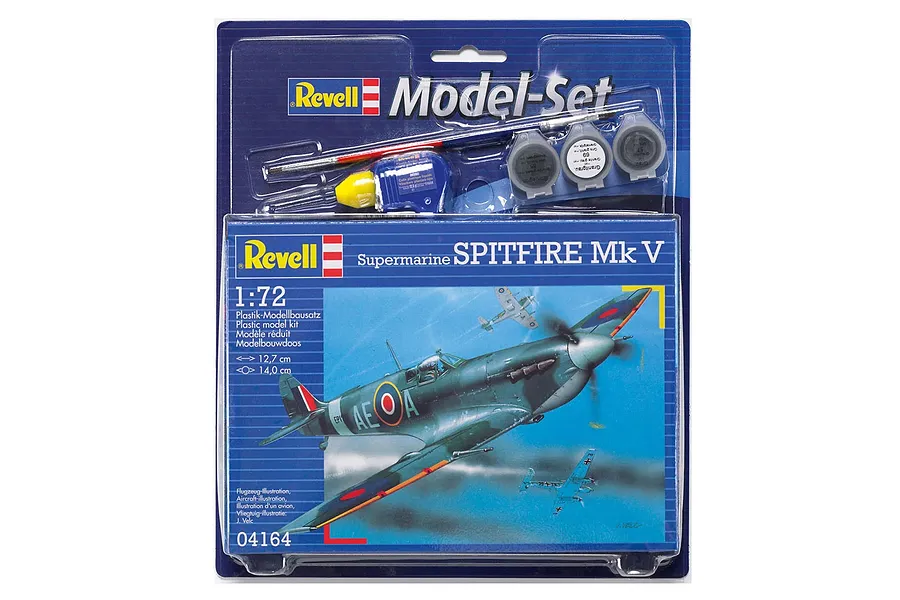 Revell 1/72 Supermarine Spitfire Mk V Scaled Plastic Model Starter Kit image 2