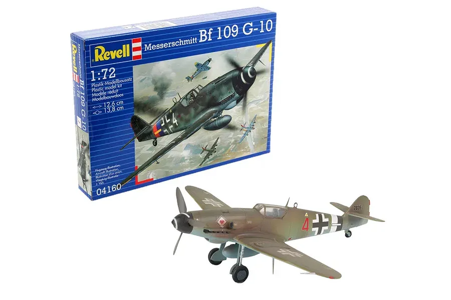 Revell 1/72 Messerschmitt Bf 109 G-10 Scaled Plastic Model Starter Kit image 1