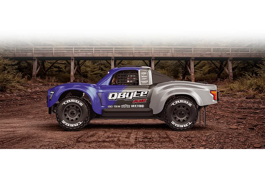 Maverick QByte SC Flux RC Short Course Truck Electric Brushless 4WD 1/12 Scale RTR - Blue image 151425