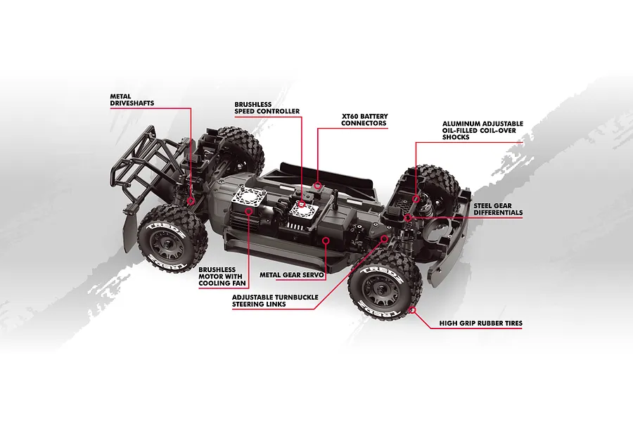 Maverick QByte SC Flux RC Short Course Truck Electric Brushless 4WD 1/12 Scale RTR - Red image 151435