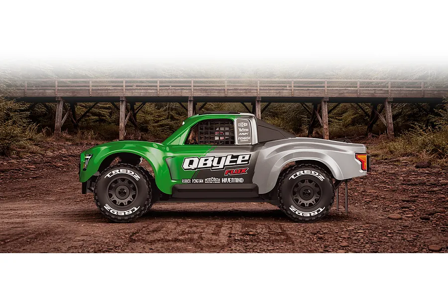 Maverick QByte SC Flux RC Short Course Truck Electric Brushless 4WD 1/12 Scale RTR - Green image 151443
