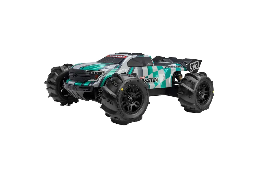 Pro-Line 1/16 Dumont MT Paddle Tyres on Black Split Six Rims - Glued Wheels 2Pcs image 2