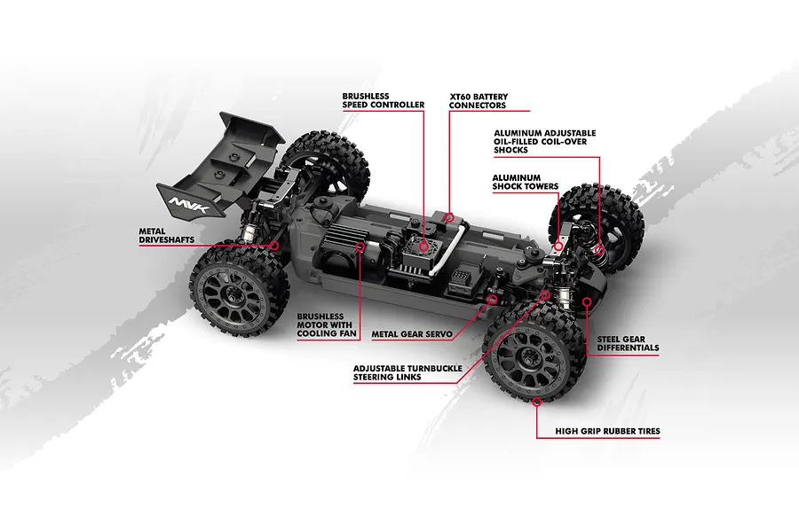Maverick QByte XB Flux RC Buggy Electric Brushless 4WD 1/12 Scale RTR - Red image 151510