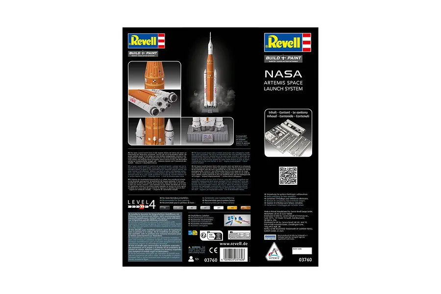 Revell 1/144 NASA Artemis Space Launch System (SLS) Scaled Plastic Model Starter Kit image 151596
