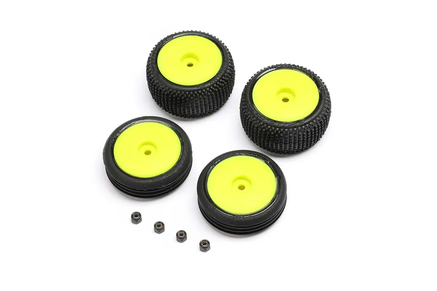 Losi Tires &amp;amp; Wheels Mounted, Yellow: Micro-B image 151642