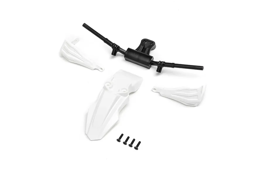 Losi Fender, Handguards &amp;amp; Handle Bars, White: Promoto-SM image 151658
