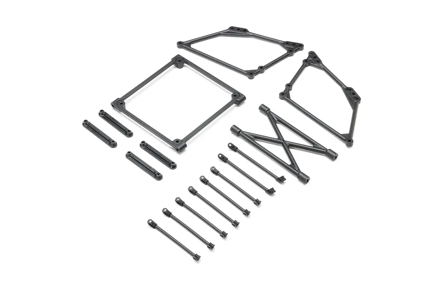 Losi Top Wing Mount Set, Black: 22S Sprint image 151711