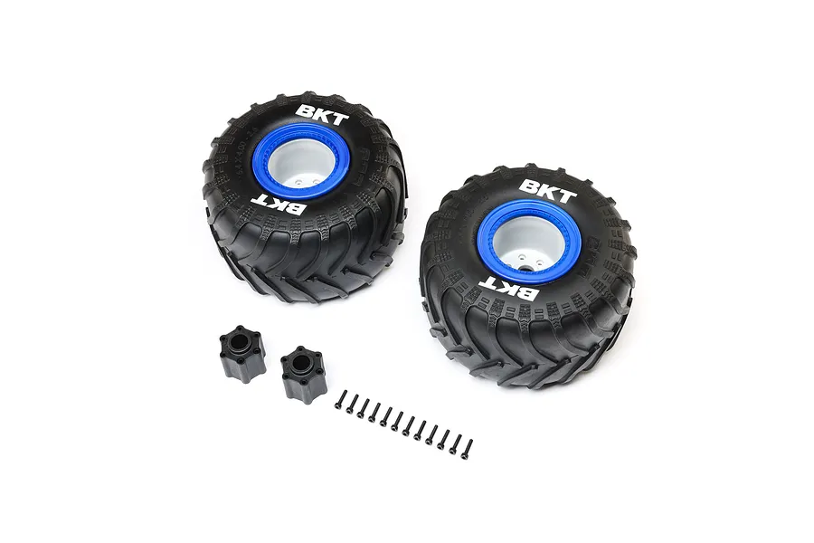 Losi BKT 2.6&amp;quot; Monster Truck Tire, Med, Premount, Blue (2): LMT 2.0 image 151730