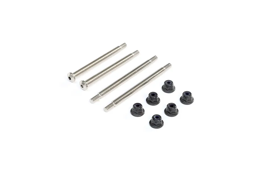 TLR Outer Hinge Pins, 3.5mm, Electro Nickel (2): 8X image 1