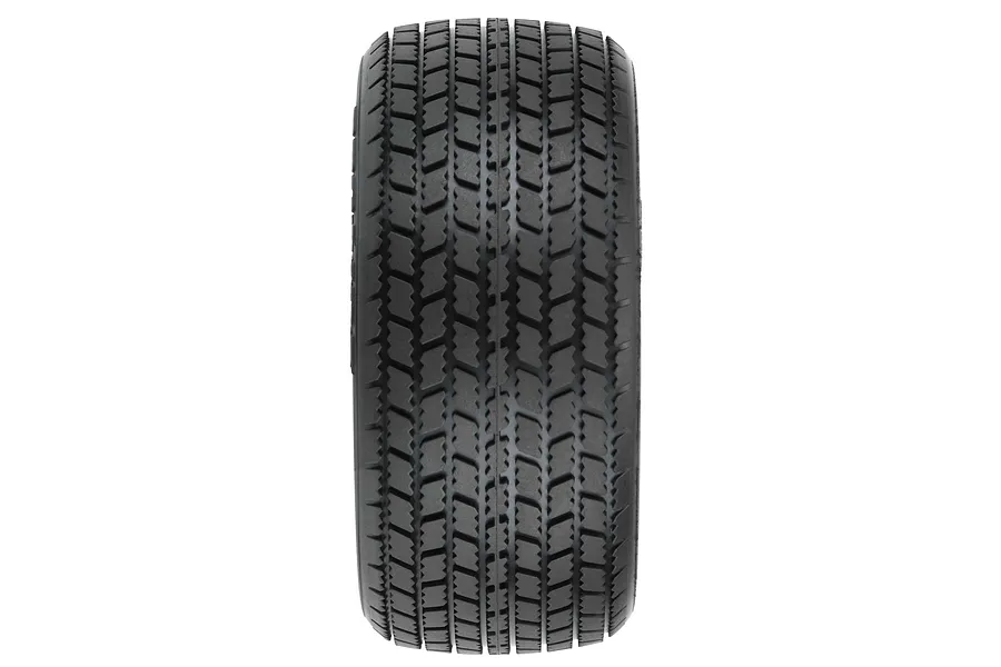 A top-down view of a Pro-Line Hoosier G60 dirt oval short course RC tire showing the tread pattern.