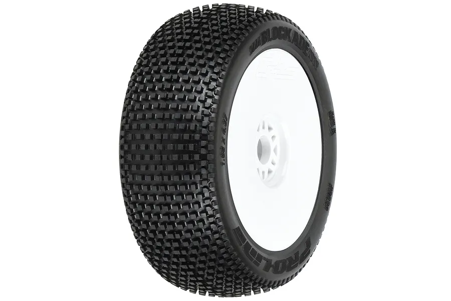 Pro-Line 1/8 Blockade S3 Front/Rear Buggy Tires Mounted 17mm White (2) image 151936