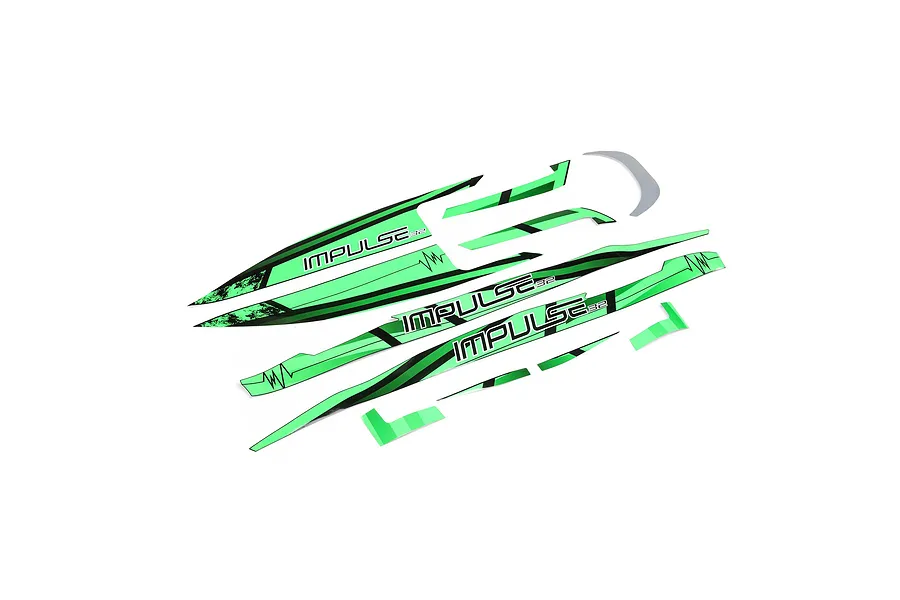 Pro Boat Decal Set Black/Green: Impulse 32 image 152008