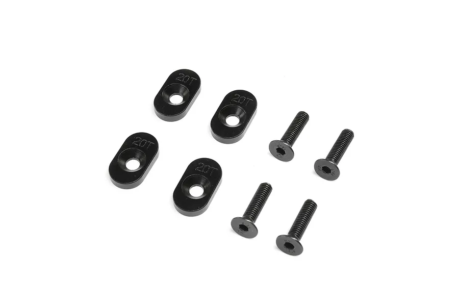 Losi Engine Mount Insert &amp;amp; Screws 20T, Black(4): DBXL 2.0 image 152020