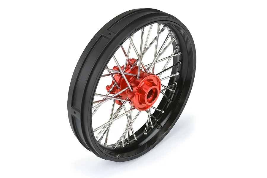 Pro-Line 1/4 Pro-Spec Aluminum V2 Bead Front Wheel Black/Red (1): Promoto-MX image 152115