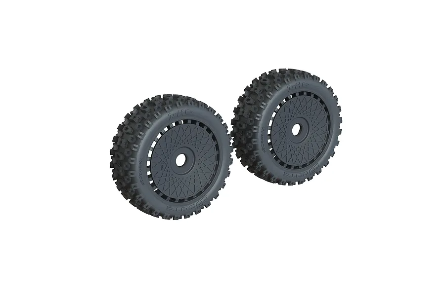 ARRMA dBoots &amp;#039;2-HO&amp;#039; Tire Set Glued image 152124