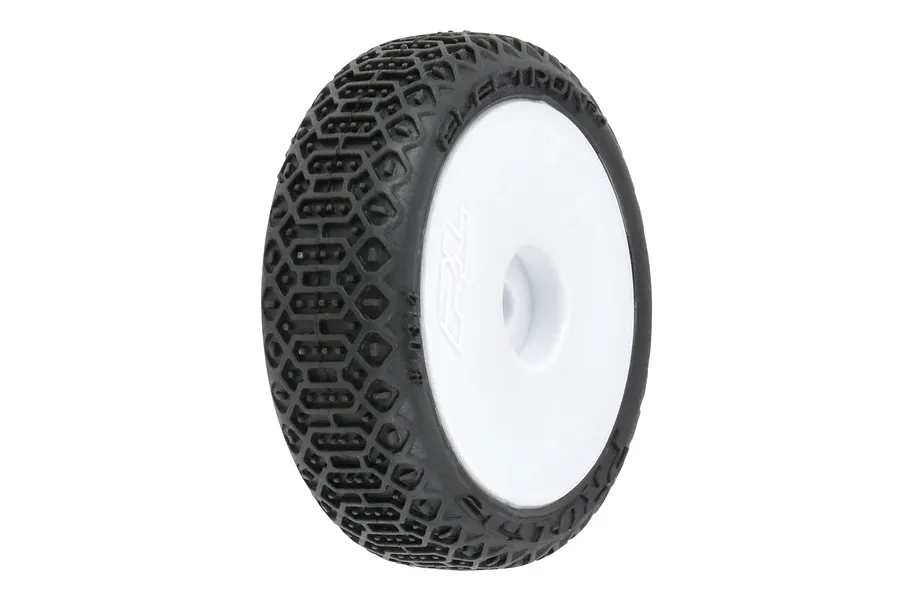 Pro-Line 1/24 Electron 2.0 Buggy F/R Tires Mounted 7mm White (4): Micro-B image 152172
