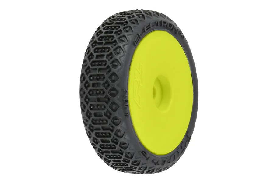 Pro-Line 1/24 Electron 2.0 Buggy F/R Tires Mounted 7mm Yellow (4): Micro-B image 152181