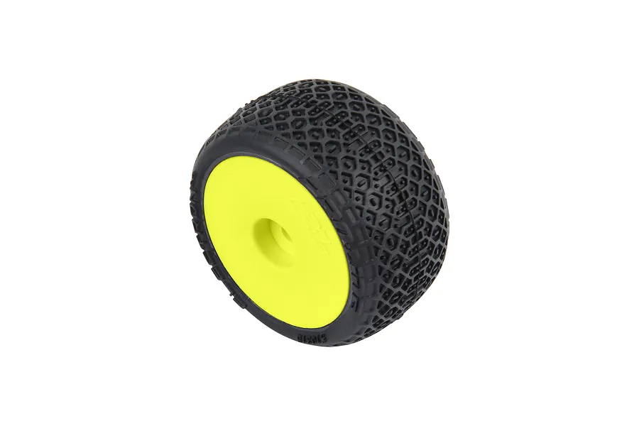 Pro-Line 1/24 Electron 2.0 Buggy F/R Tires Mounted 7mm Yellow (4): Micro-B image 152183