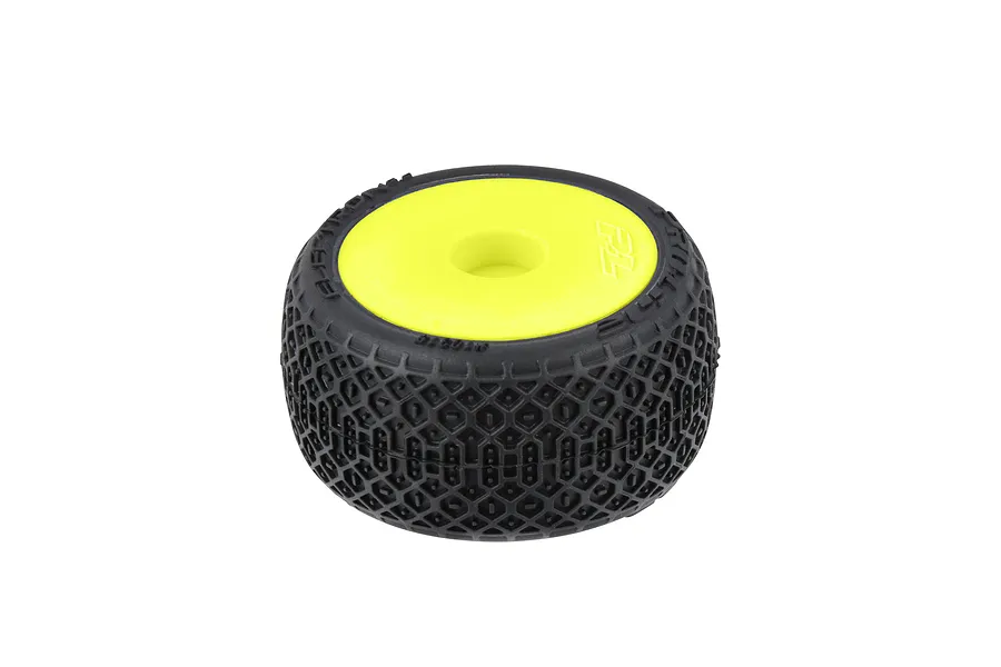 Pro-Line 1/24 Electron 2.0 Buggy F/R Tires Mounted 7mm Yellow (4): Micro-B image 152187