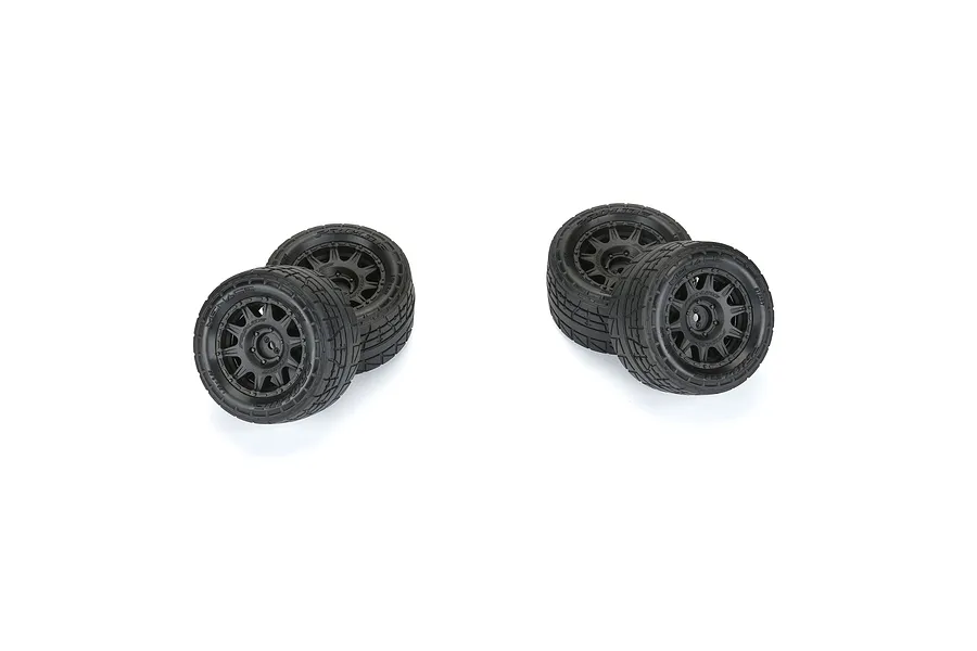 Pro-Line 1/18 Menace F/R Street Tires MTD 12mm Black Raid (4): Granite GROM image 152190