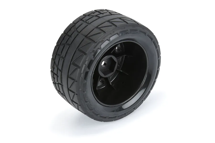 Pro-Line 1/18 Menace F/R Street Tires MTD 12mm Black Raid (4): Granite GROM image 152192