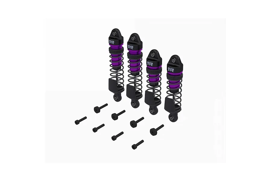 ARRMA Shock Set Front/Rear Assembled 700 cSt Oil Purple (4Pcs): MINI image 152201