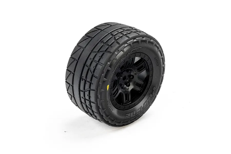 Pro-Line Menace Front/Rear Street Tires Mounted 12mm Black Split Six (2): ARRMA MINI KRATON image 152212
