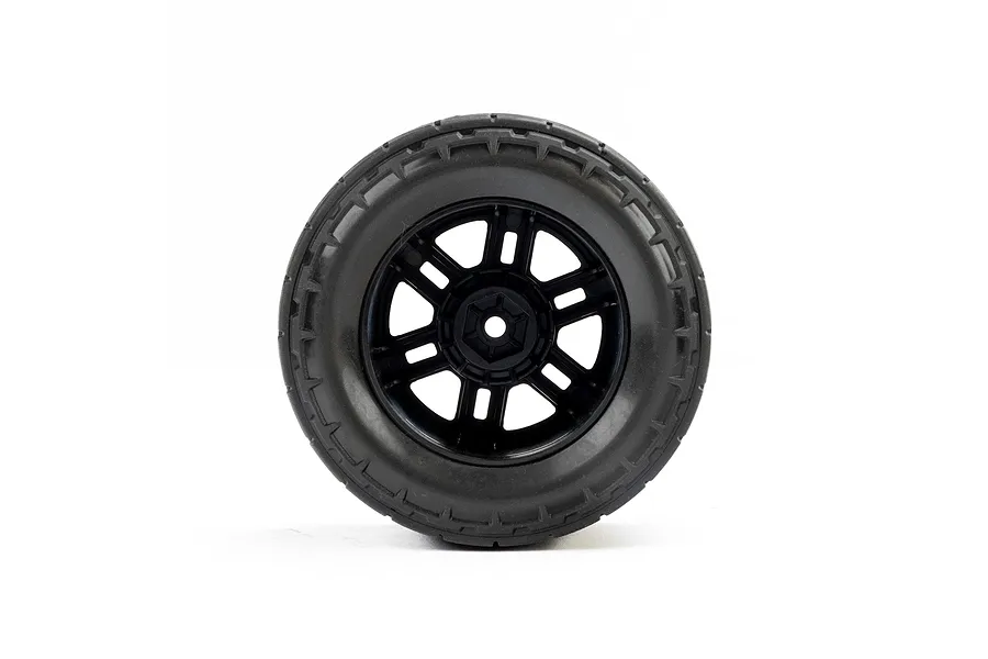 Pro-Line Menace Front/Rear Street Tires Mounted 12mm Black Split Six (2): ARRMA MINI KRATON image 152215