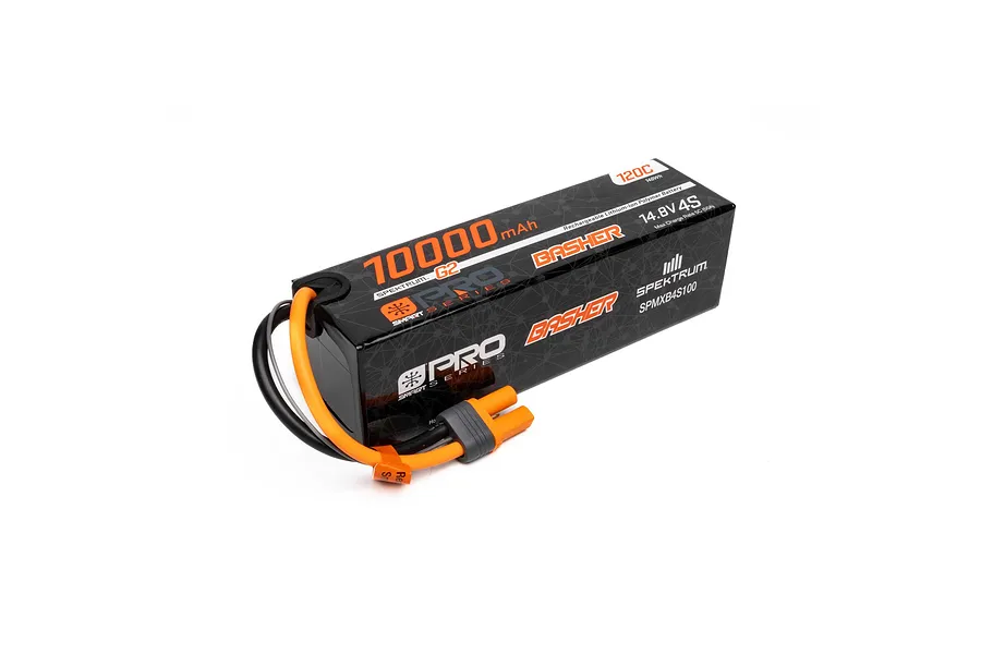 Spektrum G2 Pro Basher 14.8V 10000mAh 120C 4S Hard Case LiPo Battery image 152240