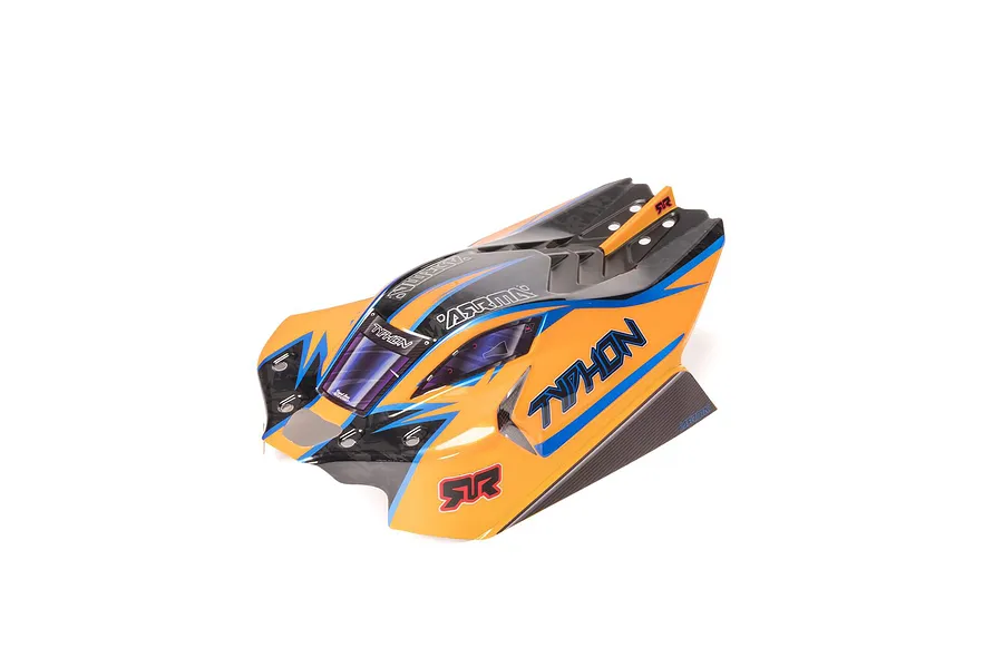 ARRMA 1/8 Typhon 4X4 Clipless Painted Body Shell - Orange image 152345