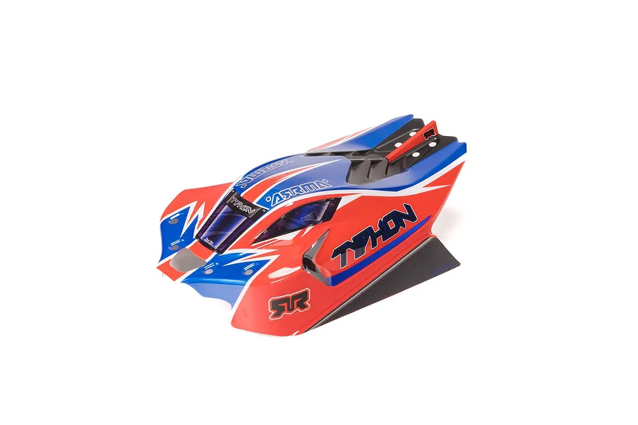 ARRMA 1/8 Typhon 4X4 Clipless Painted Body Shell - Red image 152346