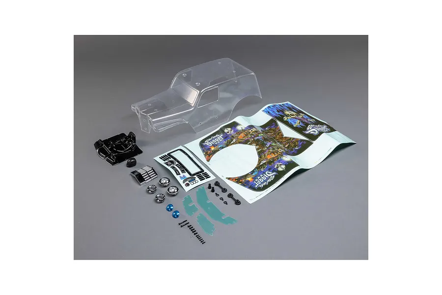 Losi 1/8 LMT Son Uva Digger Unpainted Body Shell - Clear image 152376