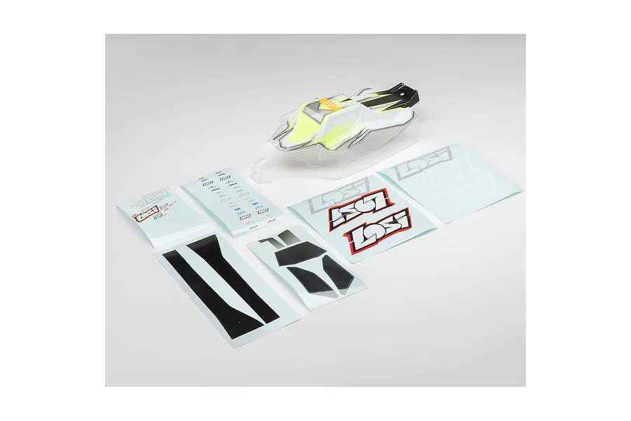Losi 1/8 8XE Unpainted Body Shell - Clear/Yellow image 152427