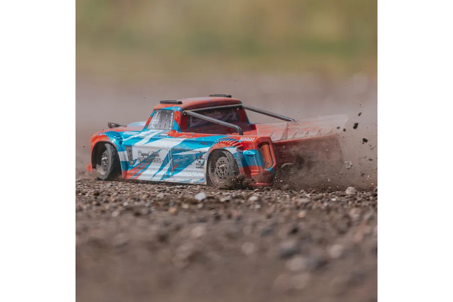 ARRMA Infraction Resto-Mod 4x4 Mega RC Truck Electric 4WD 1/8 Scale RTR - Red/Blue image 152581