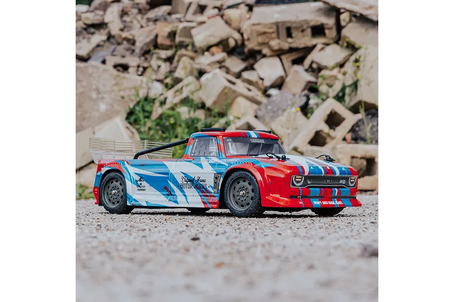 ARRMA Infraction Resto-Mod 4x4 Mega RC Truck Electric 4WD 1/8 Scale RTR - Red/Blue image 152582