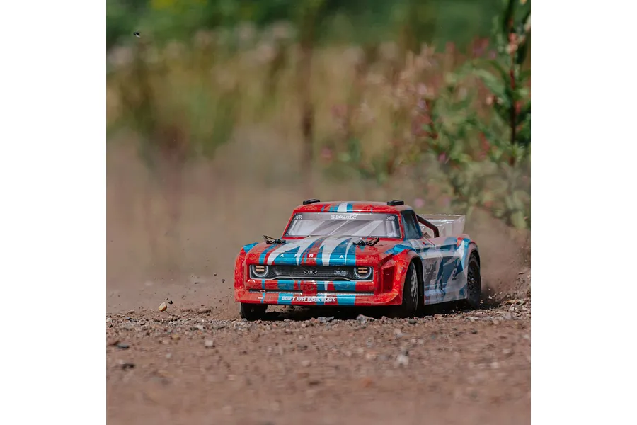 ARRMA Infraction Resto-Mod 4x4 Mega RC Truck Electric 4WD 1/8 Scale RTR - Red/Blue image 152583