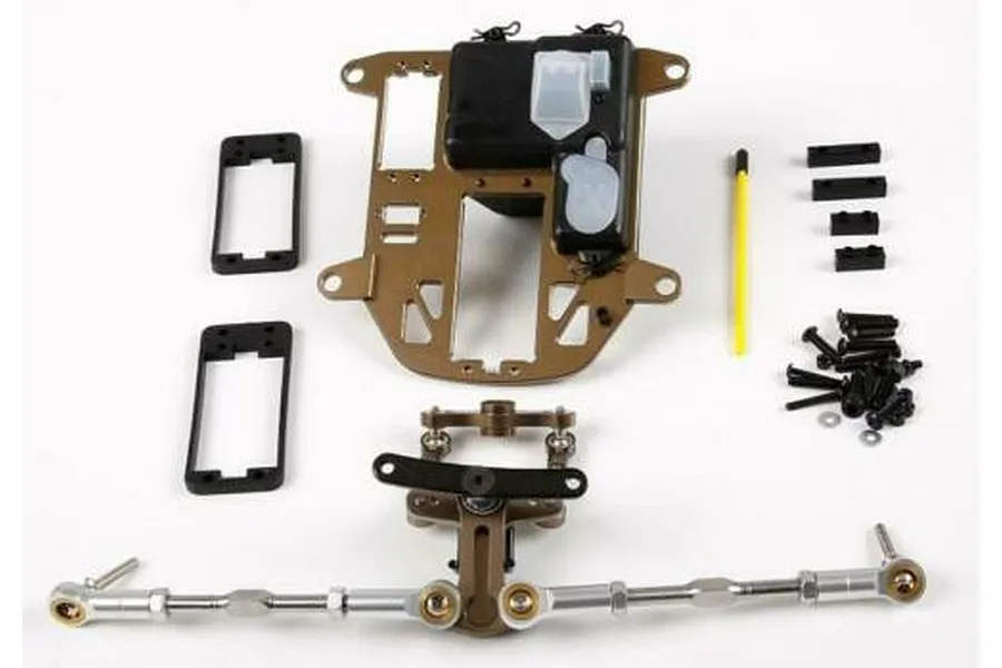 Rovan Silver Aluminium Symmetrical Steering Conversion Kit image 1