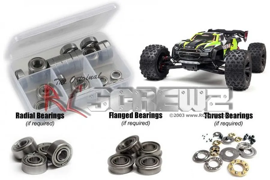 RC Screwz Kraton 8S Metal Shielded Ball Bearing Kit image 1
